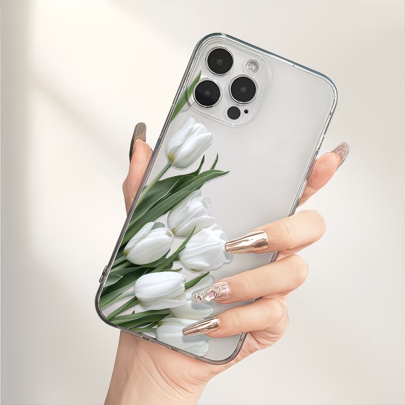 Apple Iphone 15 - Чехол для телефона с принтом тюльпанов