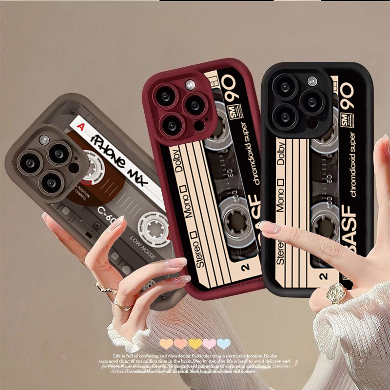 Vivo Y28 - Чехол с принтом ретро-радио и кассеты