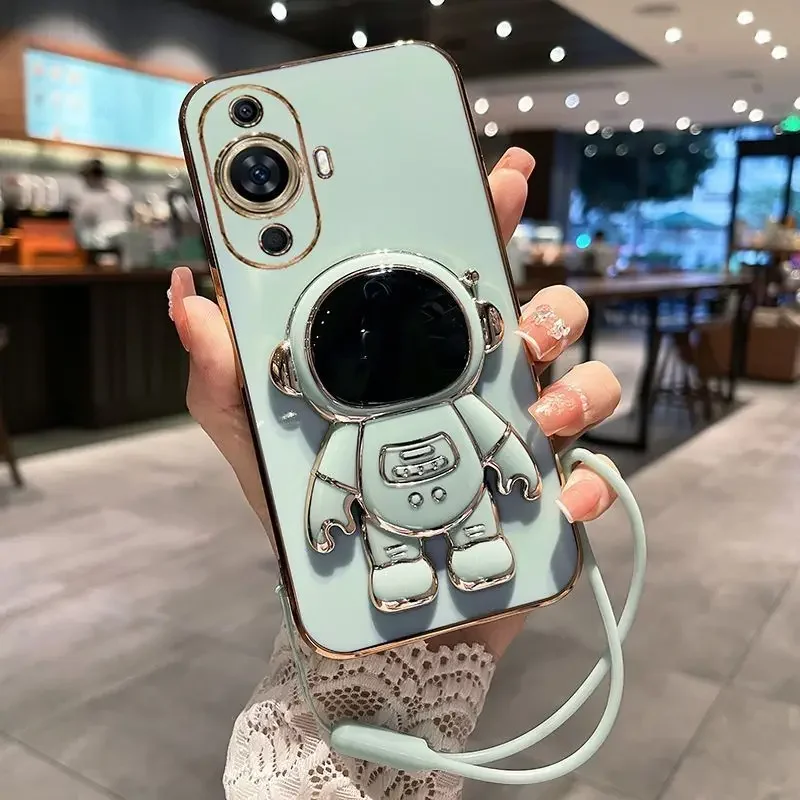 Huawei Nova 12 - Чехол-держатель с 3D мультяшным астронавтом для